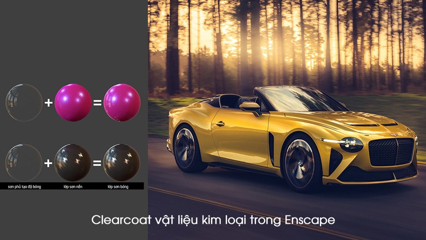 Clearcoat vat lieu kim loai trong Enscape 1 1