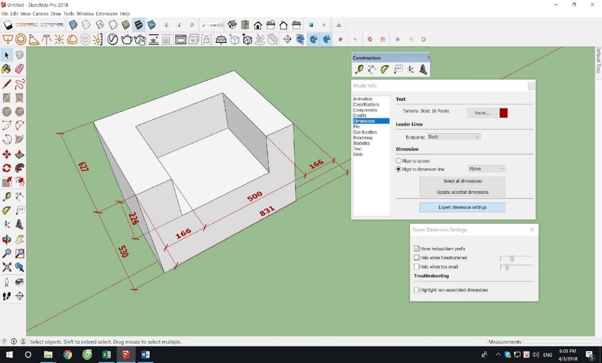 Cách sử dụng công cụ trong sketchup