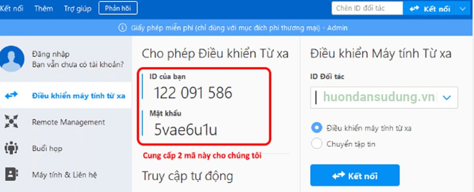 Cài đặt teamViewer để được hỗ trợ khi sử dụng dịch vụ cài win online