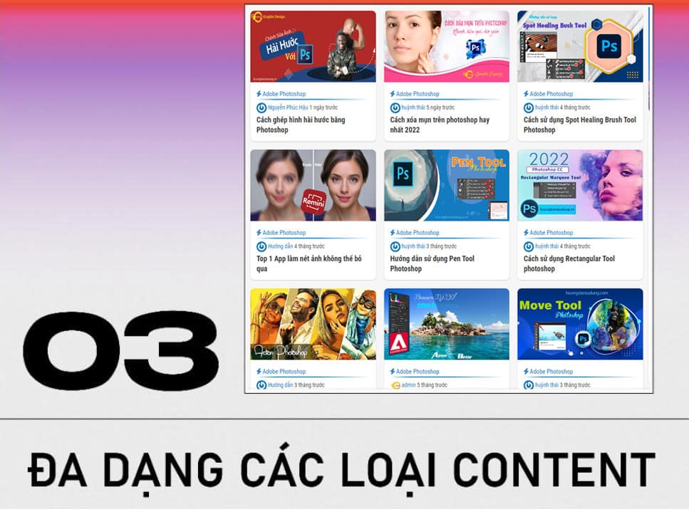 Đa dạng loại content trong Instagram