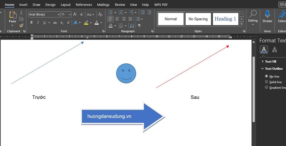 How to draw arrows in Word