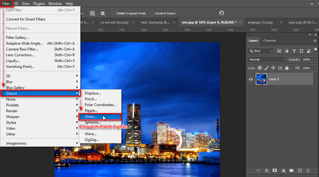 How to create a rotating city in photoshop