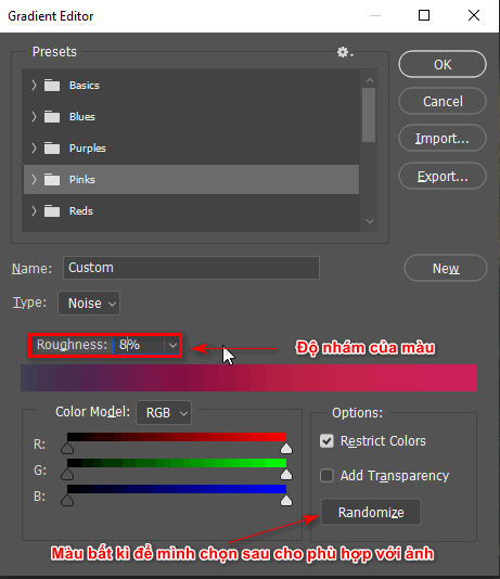 Or change the parameters and choose the appropriate color