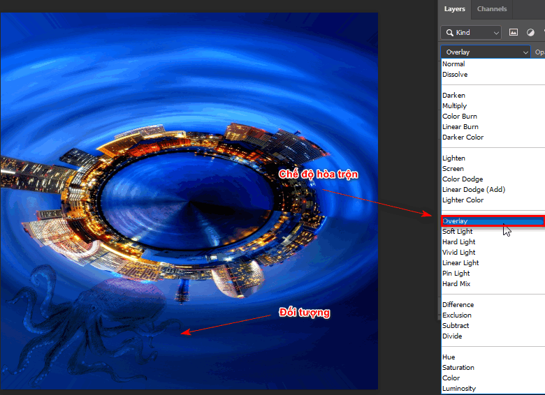 How to create a rotating city in photoshop