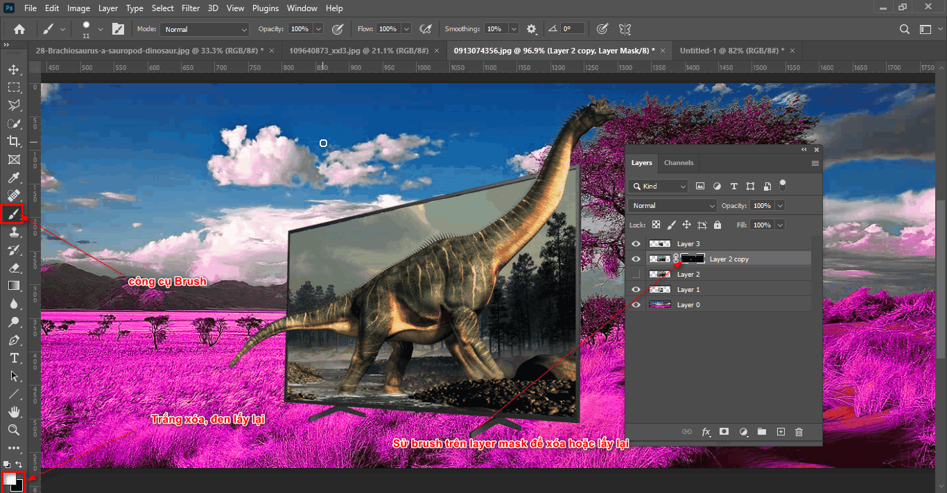 How to create 3D background in Photoshop