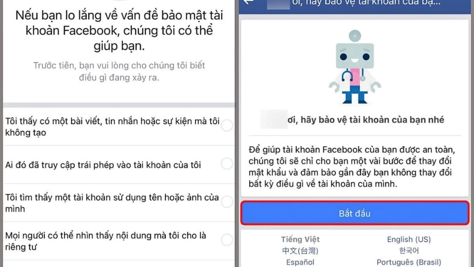 Tài khoản Faceboook bị hack