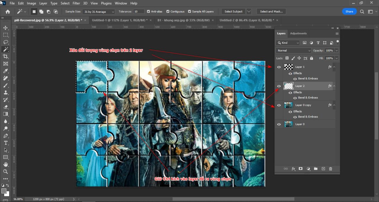 Cách tạo khung xếp trong photoshop