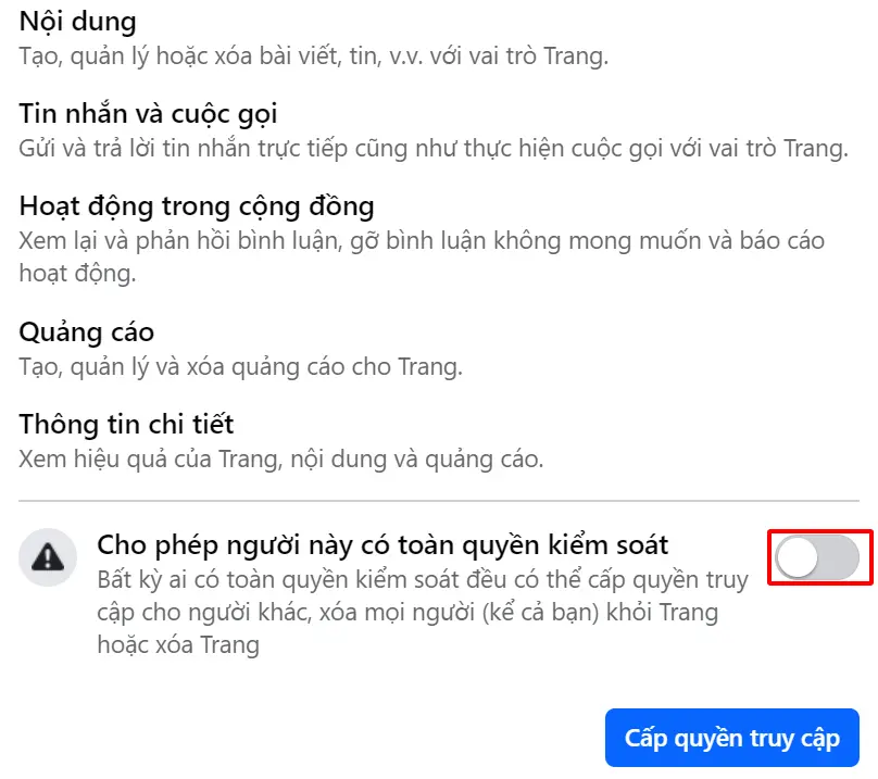 Cách phân quyền quản trị Fanpage Facebook